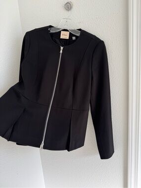 Elie Tahari Black Zip-Front Women's Jacket